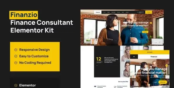 Finanzio – Financial Advisor Elementor Template Kit